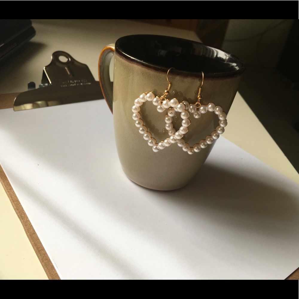 💼Pearl Heart Earrings💼